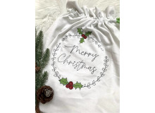 ADVENTSKALENDER 23. Dezember - Stickdatei - Merry Christmas Mistel